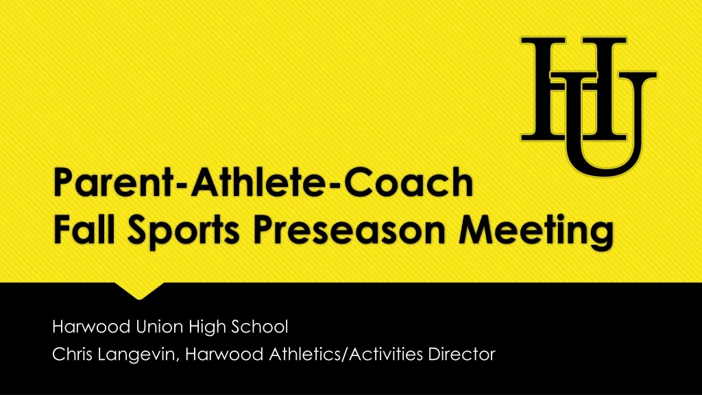 parent athlete coach fall sports preseason meeting