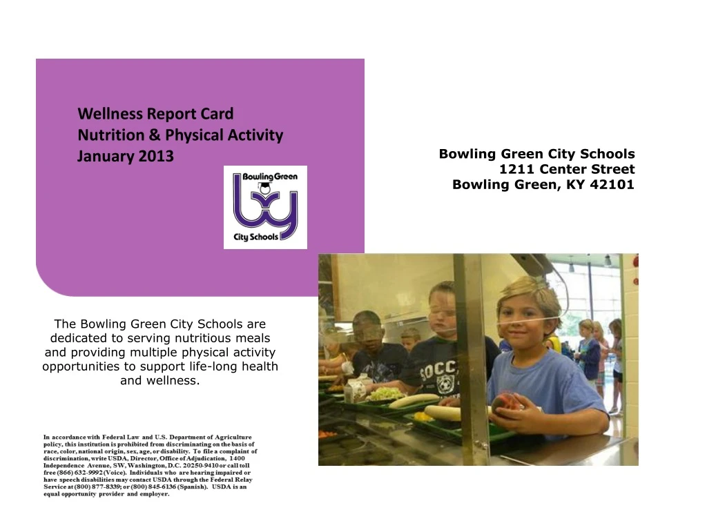 wellness report card nutrition physical activity