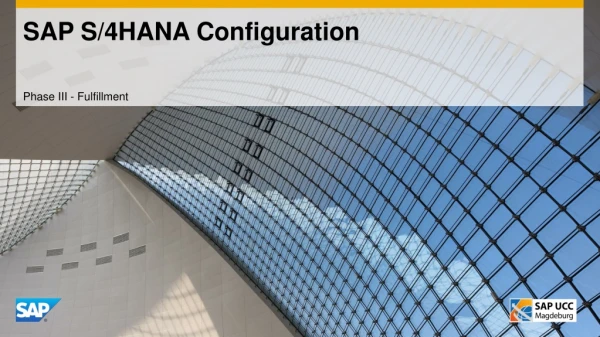 SAP S/4HANA Configuration