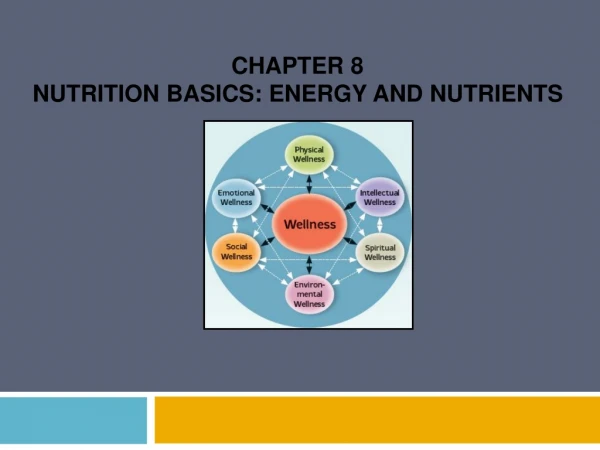 Chapter 8 Nutrition Basics: Energy and Nutrients