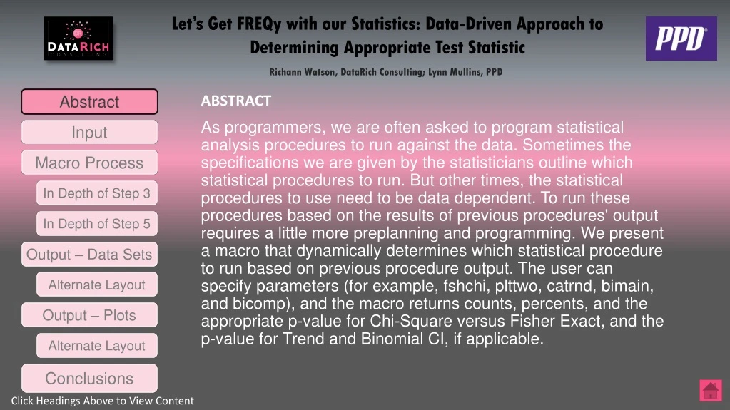 let s get freqy with our statistics data driven approach to determining appropriate test statistic