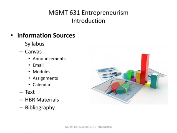 MGMT 631 Entrepreneurism Introduction