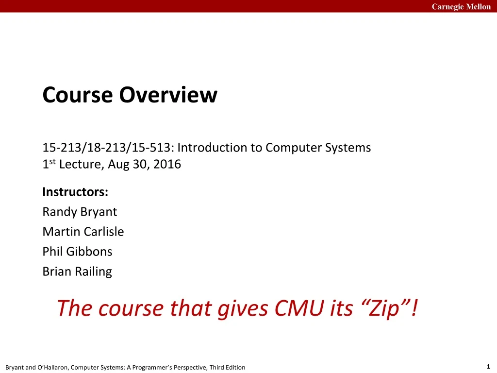 course overview 15 213 18 213 15 513 introduction