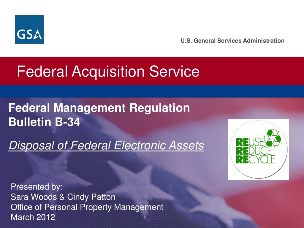 federal management regulation bulletin