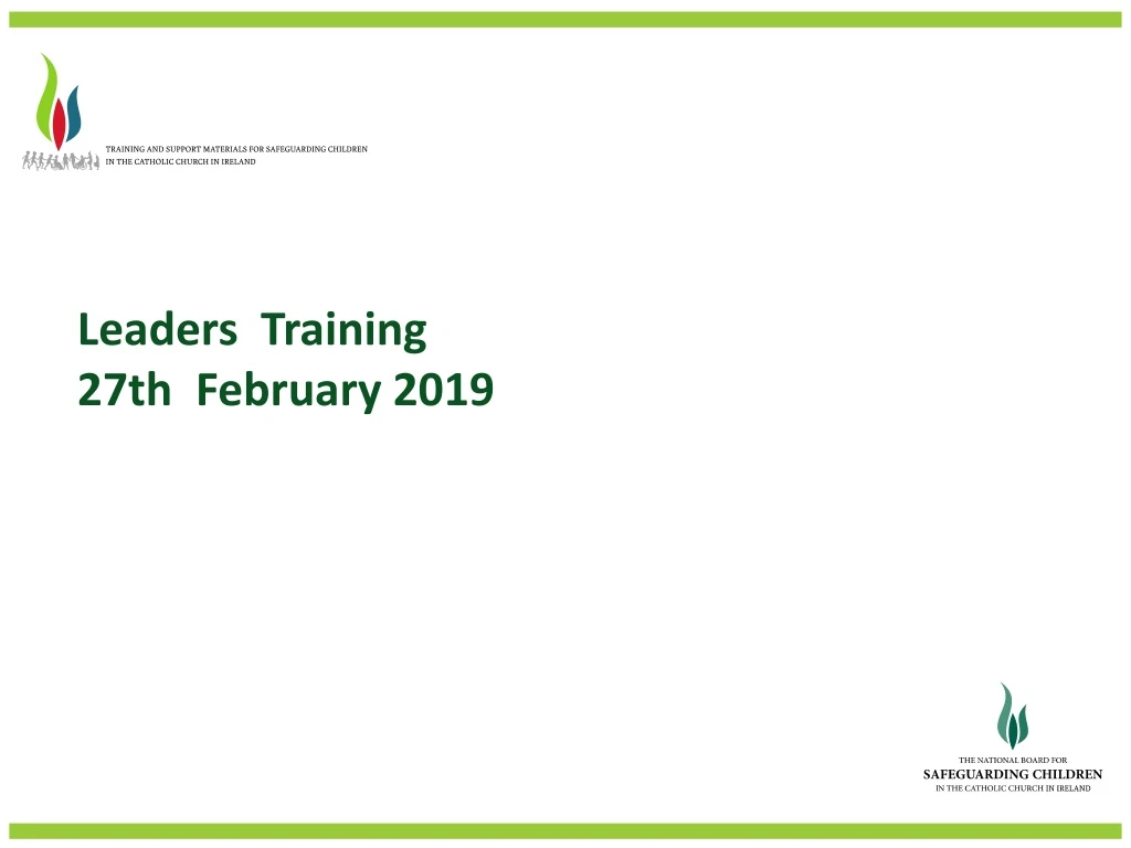 leaders training 27th february 2019