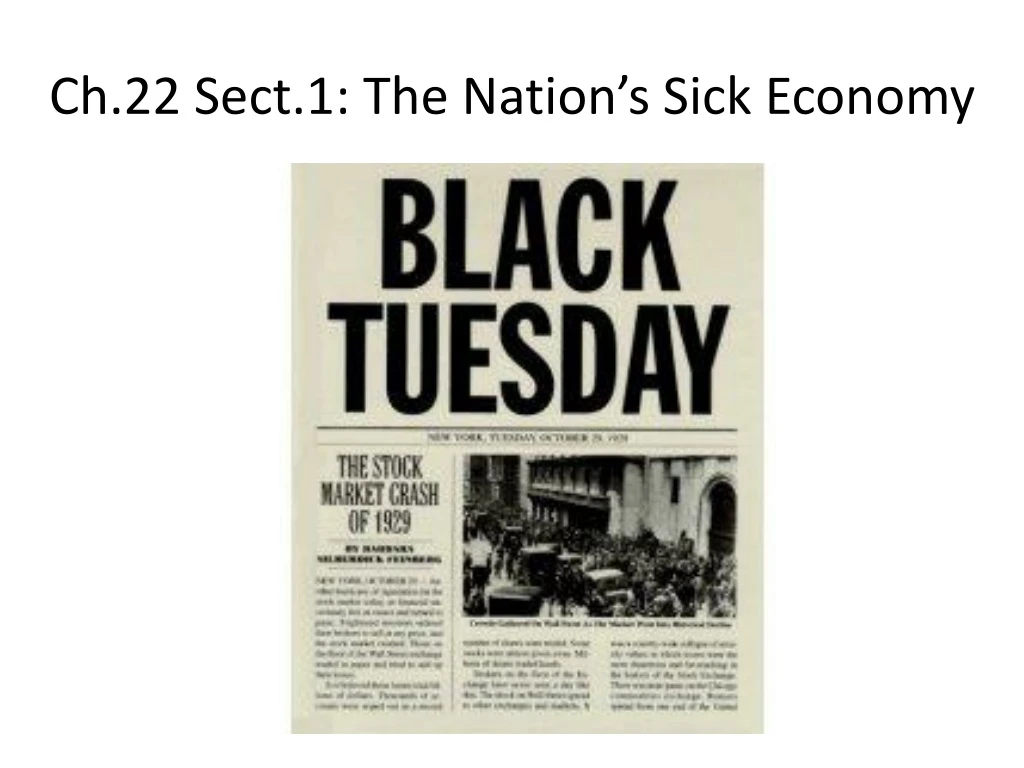 ch 22 sect 1 the nation s sick economy