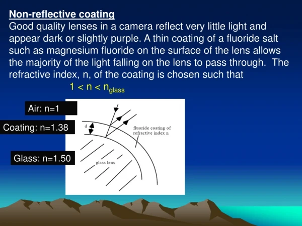 Non-reflective coating