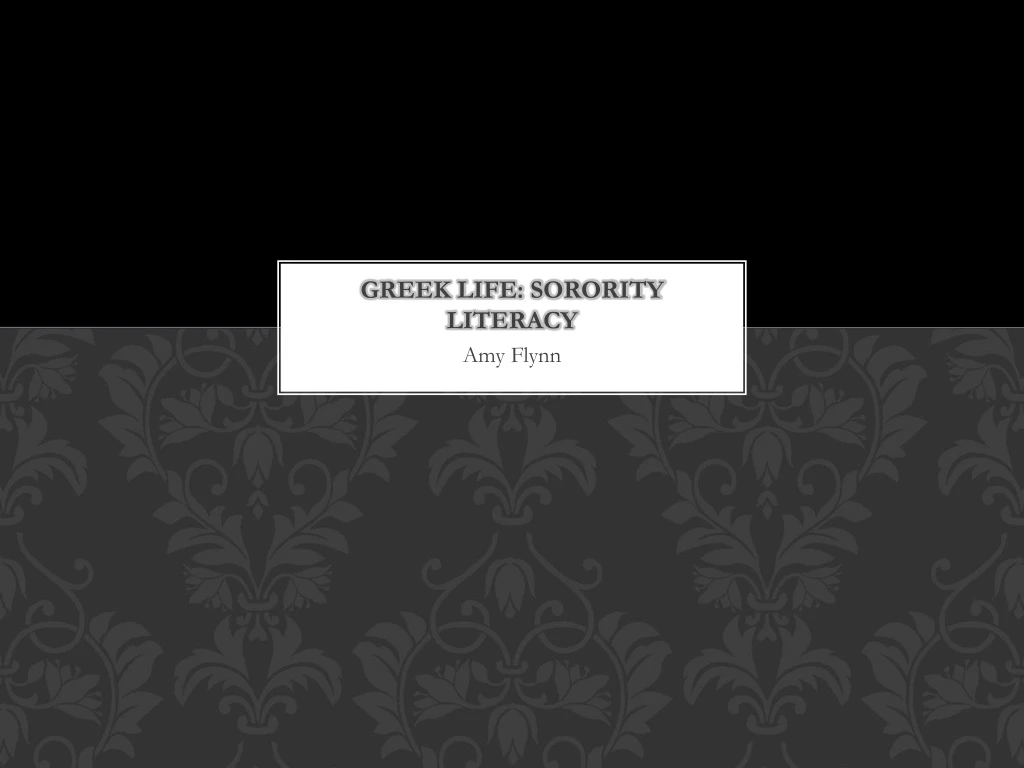 greek life sorority literacy