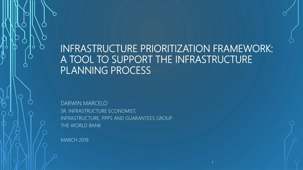 infrastructure prioritization framework a tool to support the infrastructure planning process