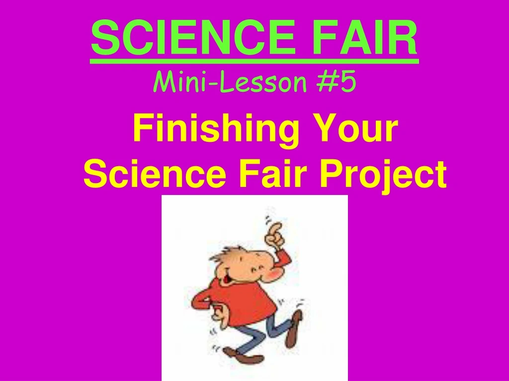 science fair mini lesson 5