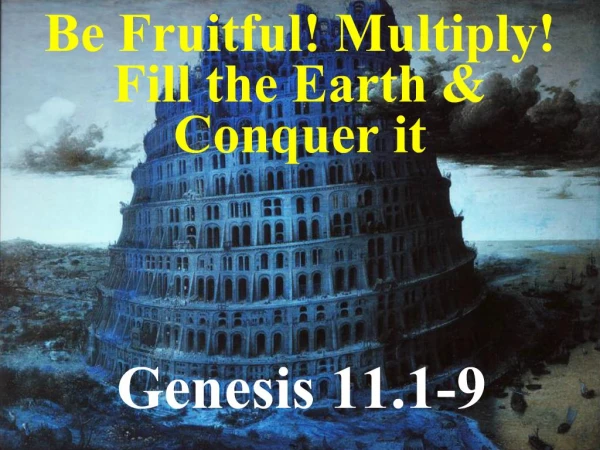 Genesis 11.1-9
