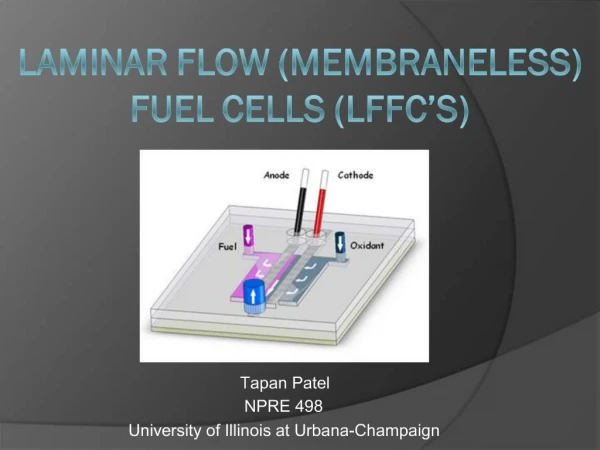 Laminar Flow Membraneless Fuel cells LFFC s