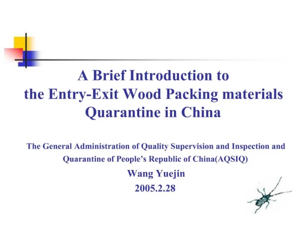 A Brief Introduction to the Entry-Exit Wood Packing materials Quarantine in China