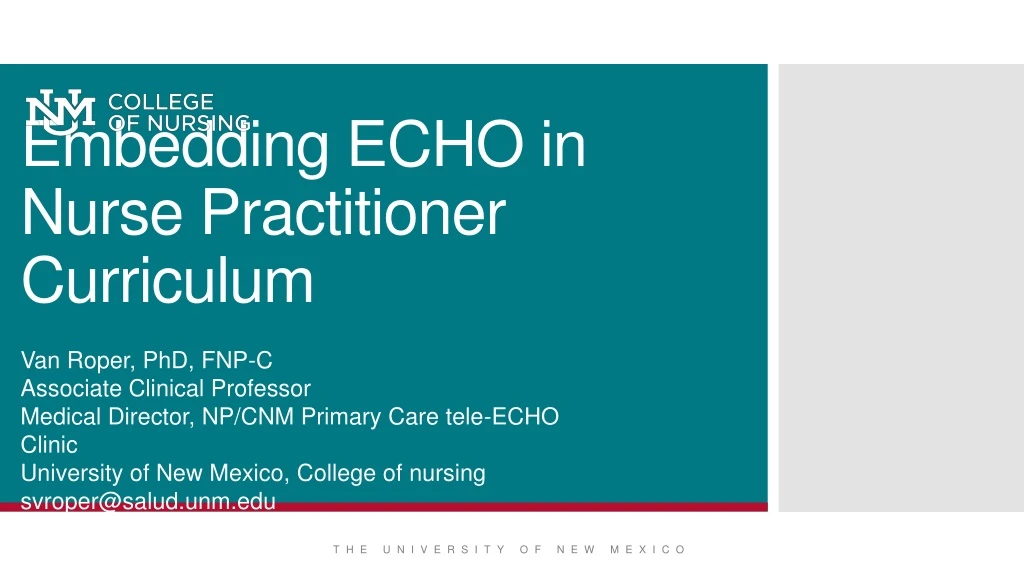 embedding echo in nurse practitioner curriculum