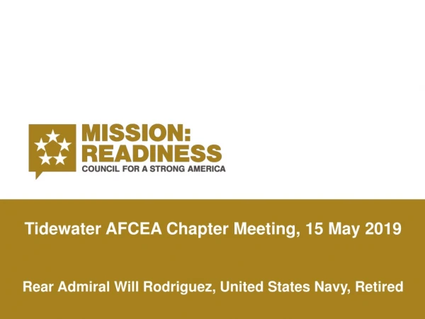 Tidewater AFCEA Chapter Meeting, 15 May 2019