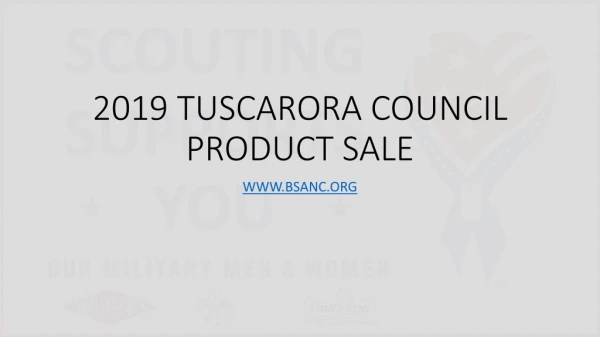 2019 TUSCARORA COUNCIL PRODUCT SALE