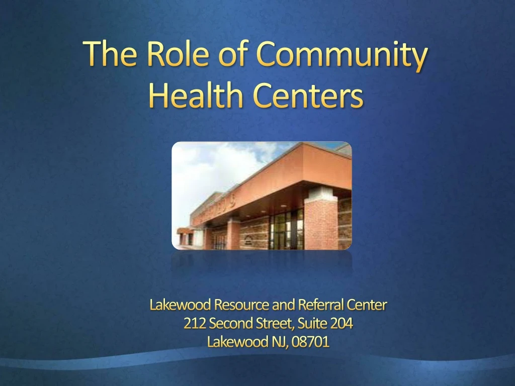 the role of community health centers