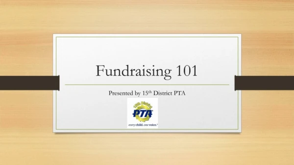 Fundraising 101