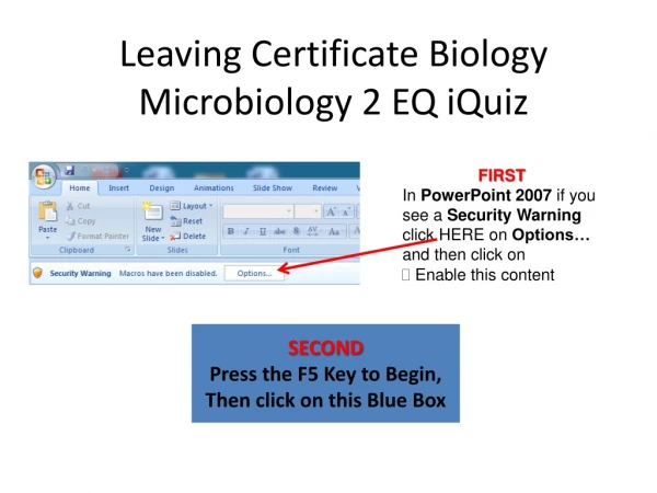 Leaving Certificate Biology Microbiology 2 EQ iQuiz