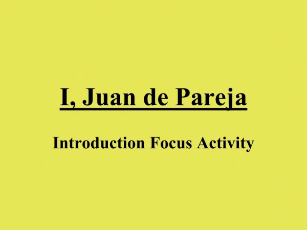I, Juan de Pareja