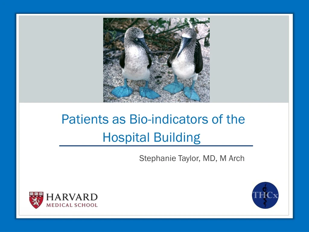 patients as bio indicators of the hospital