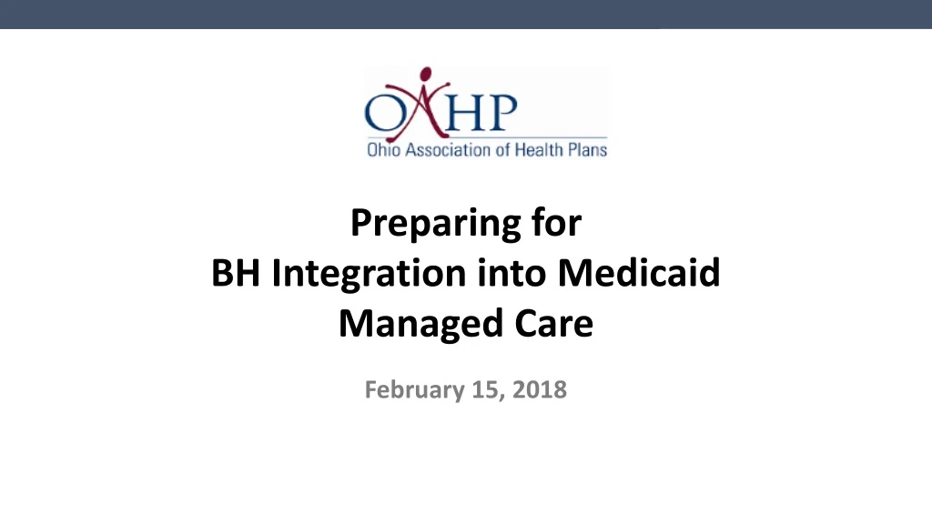 preparing for bh integration into medicaid