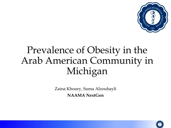 Prevalence of Obesity in the Arab American Community in Michigan