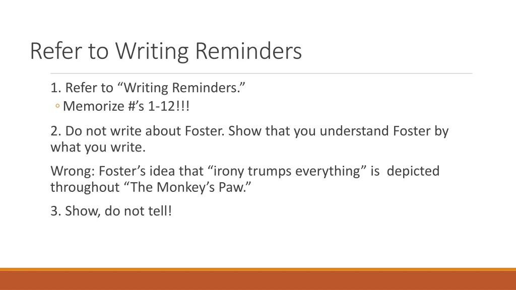 refer to writing reminders