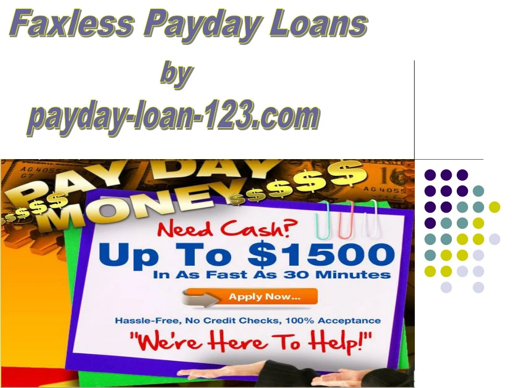faxless payday loans