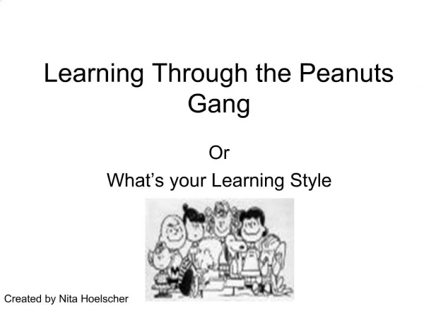 Learning Through the Peanuts Gang