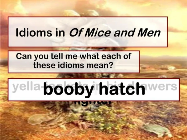 Idioms in Of Mice and Men