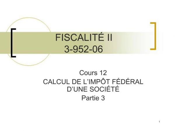 FISCALIT II 3-952-06