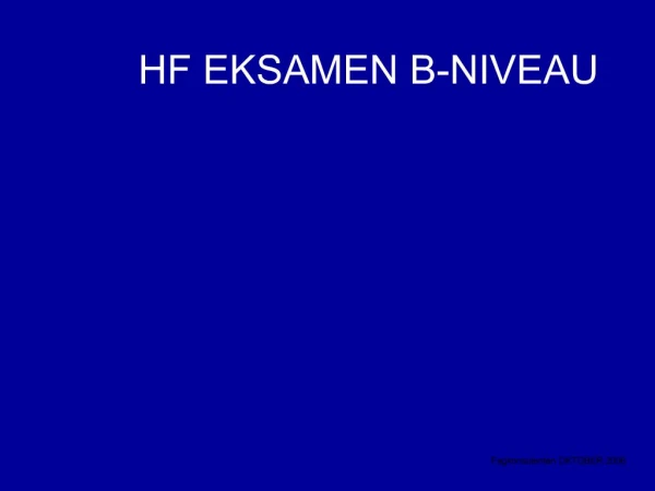 HF EKSAMEN B-NIVEAU