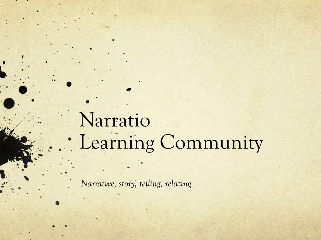 narratio learning community