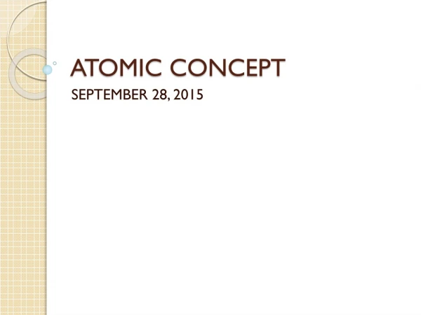 ATOMIC CONCEPT