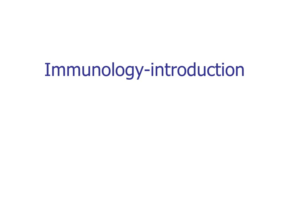 immunology introduction
