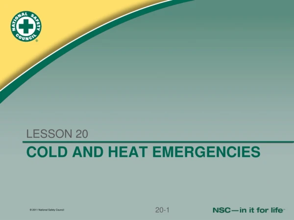 COLD AND HEAT EMERGENCIES