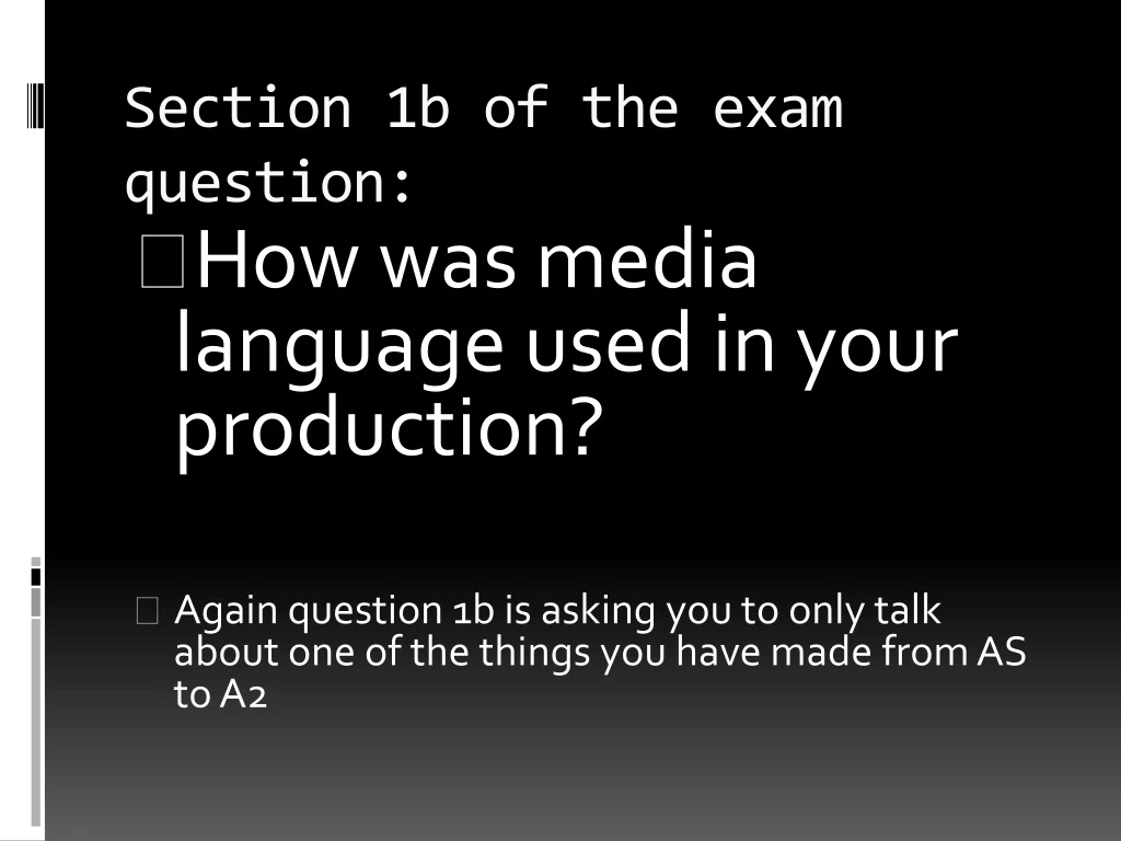 section 1b of the exam question