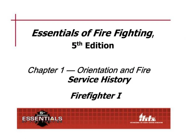 Essentials of Fire Fighting, 5th Edition