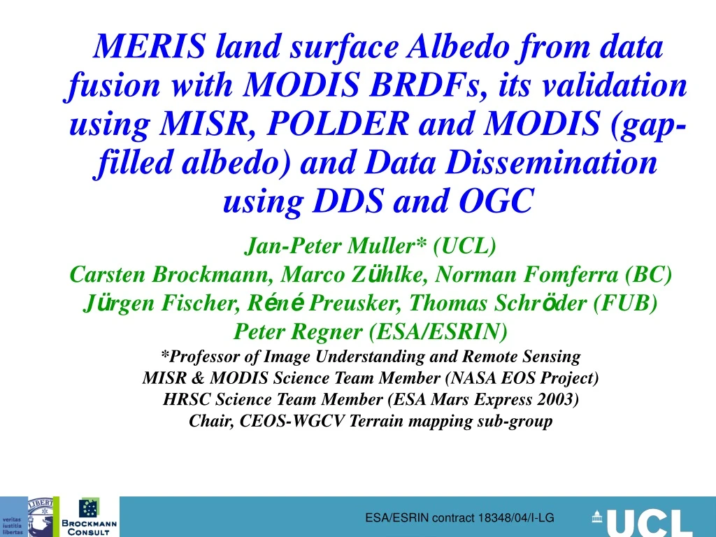 meris land surface albedo from data fusion with