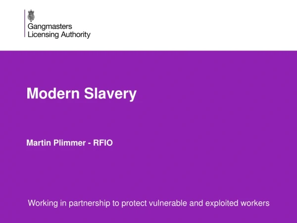 Modern Slavery Martin Plimmer - RFIO