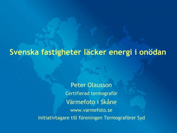 Svenska fastigheter l cker energi i on dan