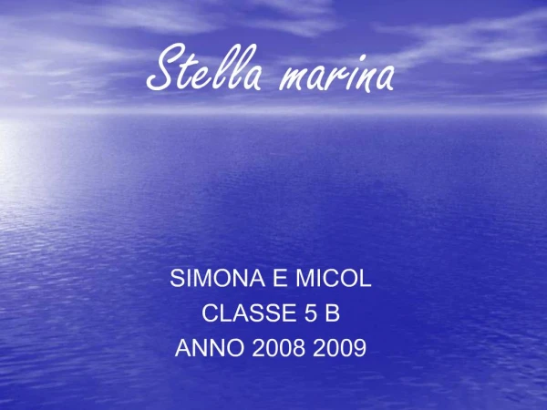 Stella marina