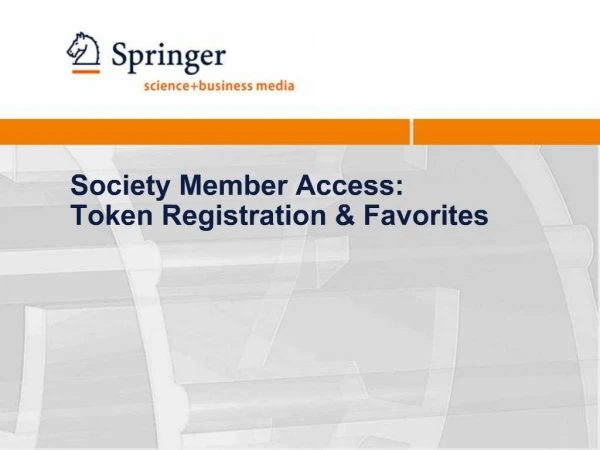 Society Member Access: Token Registration Favorites