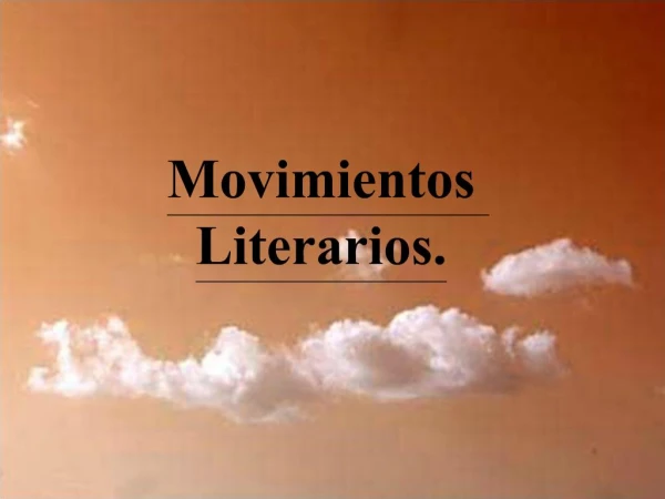 Movimientos Literarios.
