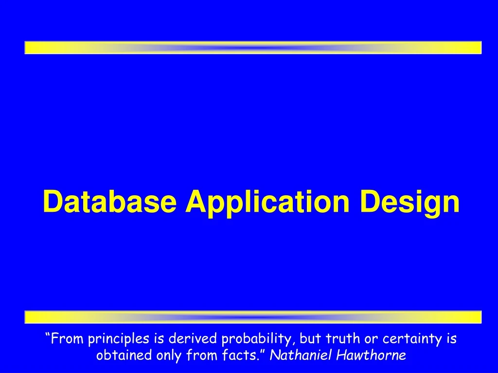 database application design