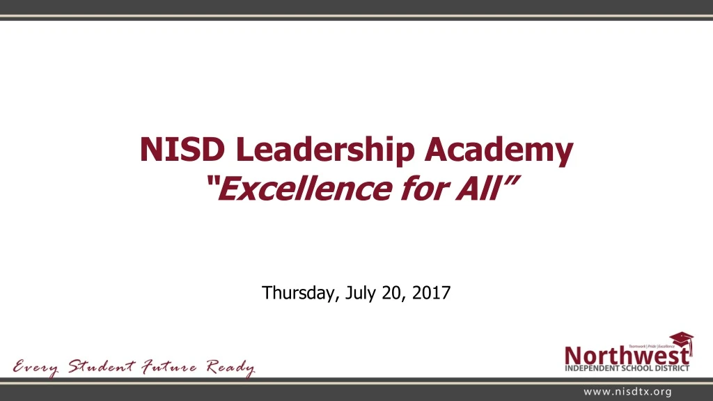 nisd leadership academy excellence for all