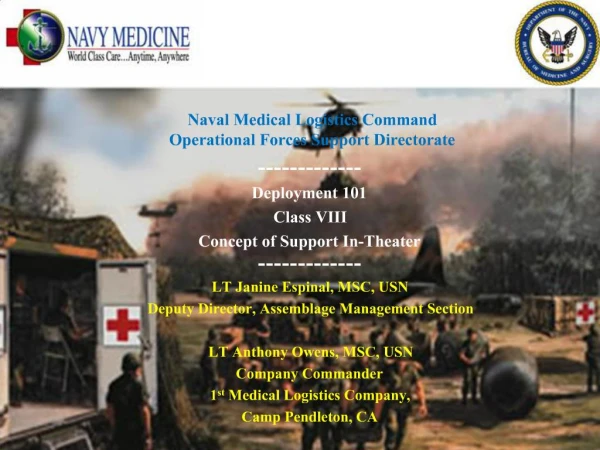 Naval Medical Logistics Command Operational Forces Support Directorate