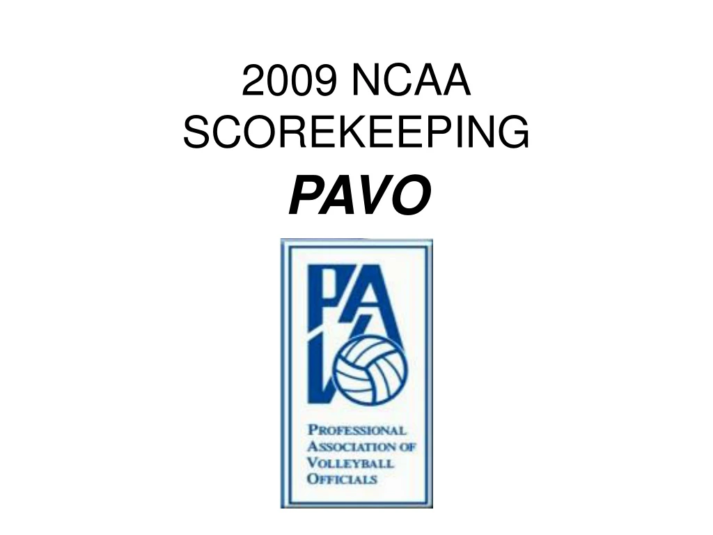 2009 ncaa scorekeeping
