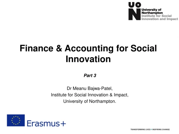 Finance &amp; Accounting for Social Innovation